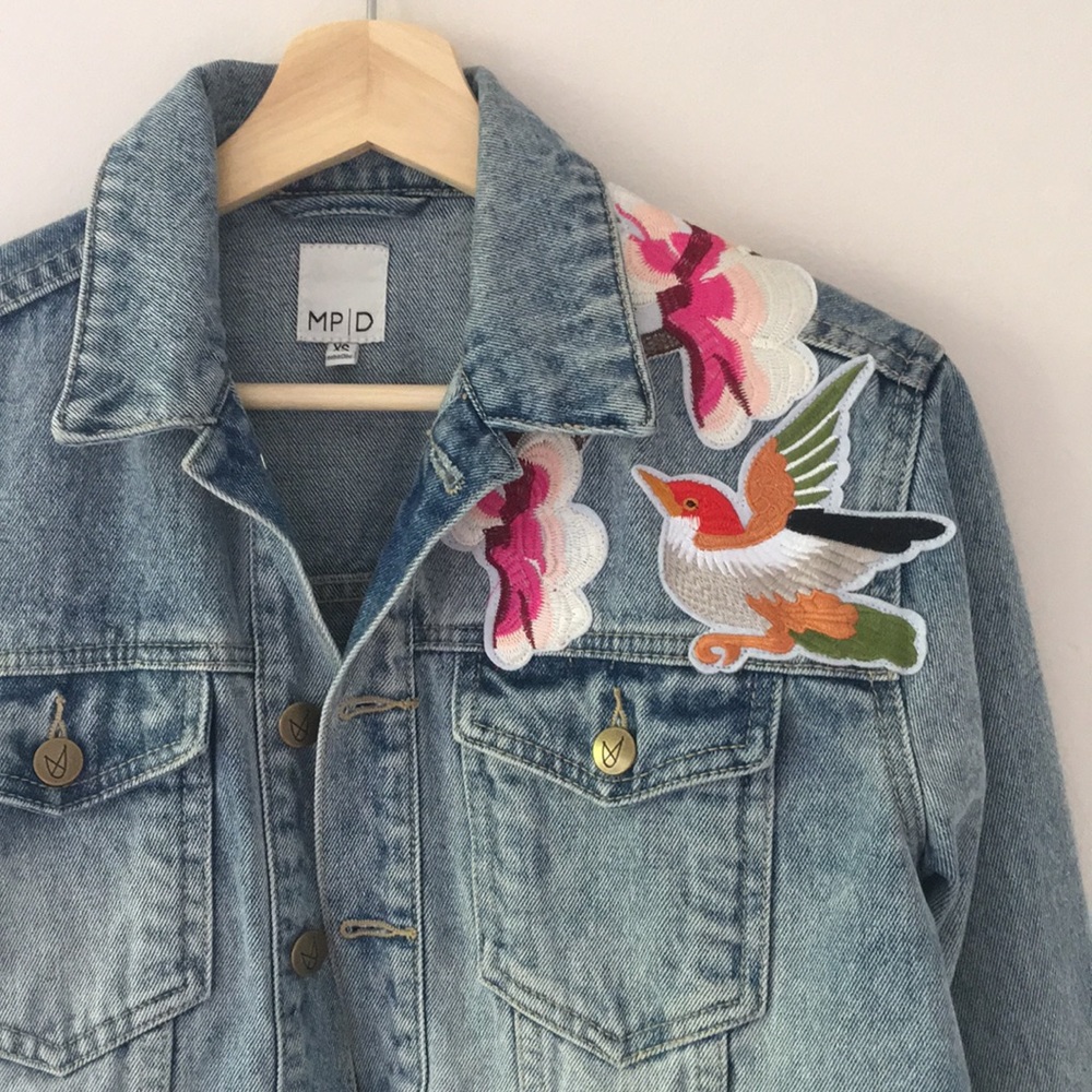 Oversized Embroidered Jean Jacket - Picture 2 of 5